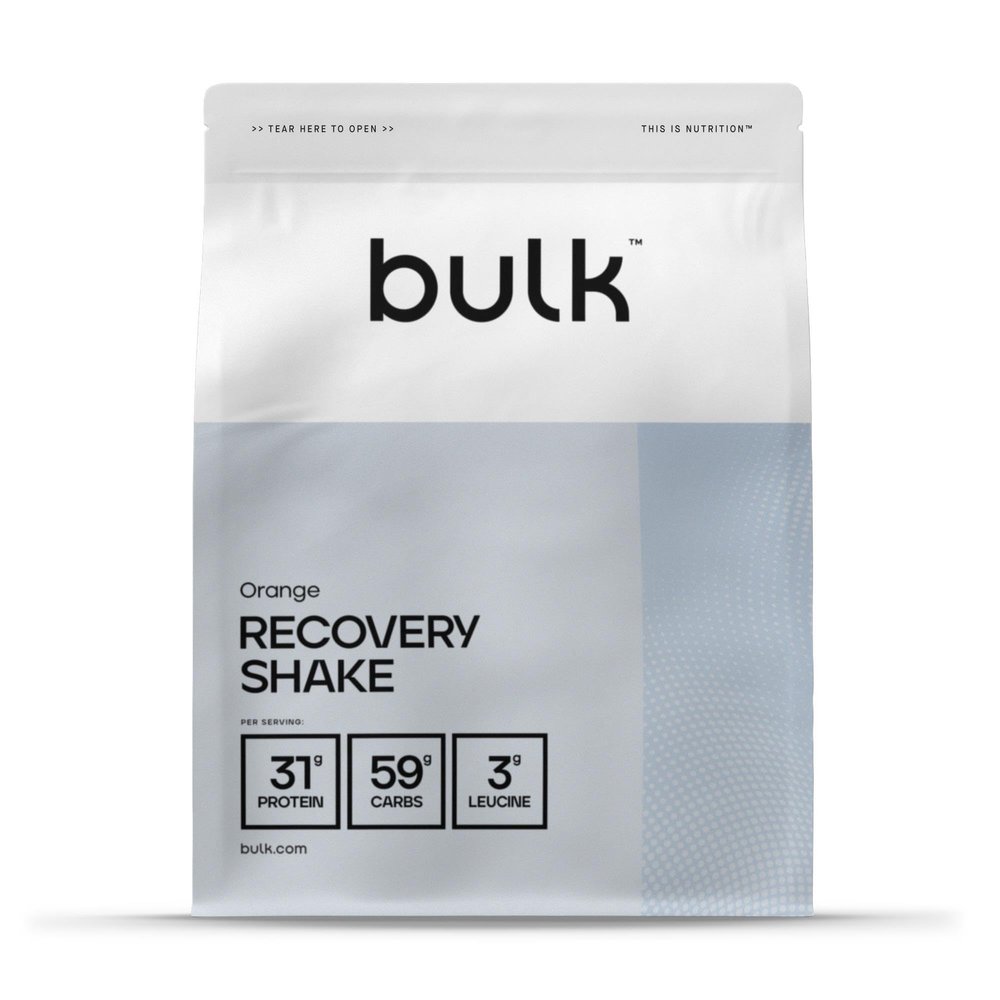 Bulk Recovery Shake, Waxy Maize and Whey Protein Shake, Orange, 500 g