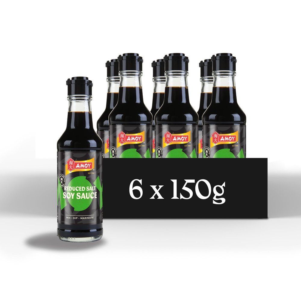 Amoy Reduced Salt Soy Sauce 6x150ml