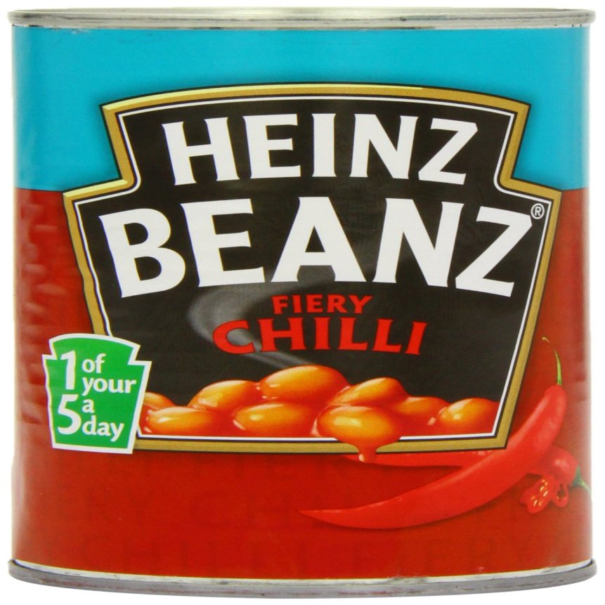 Heinz Beanz Fiery Chilli, 390 g (Pack of 12)