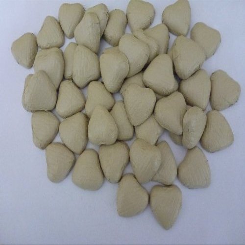 50 Ivory Foil Milk Chocolate Hearts