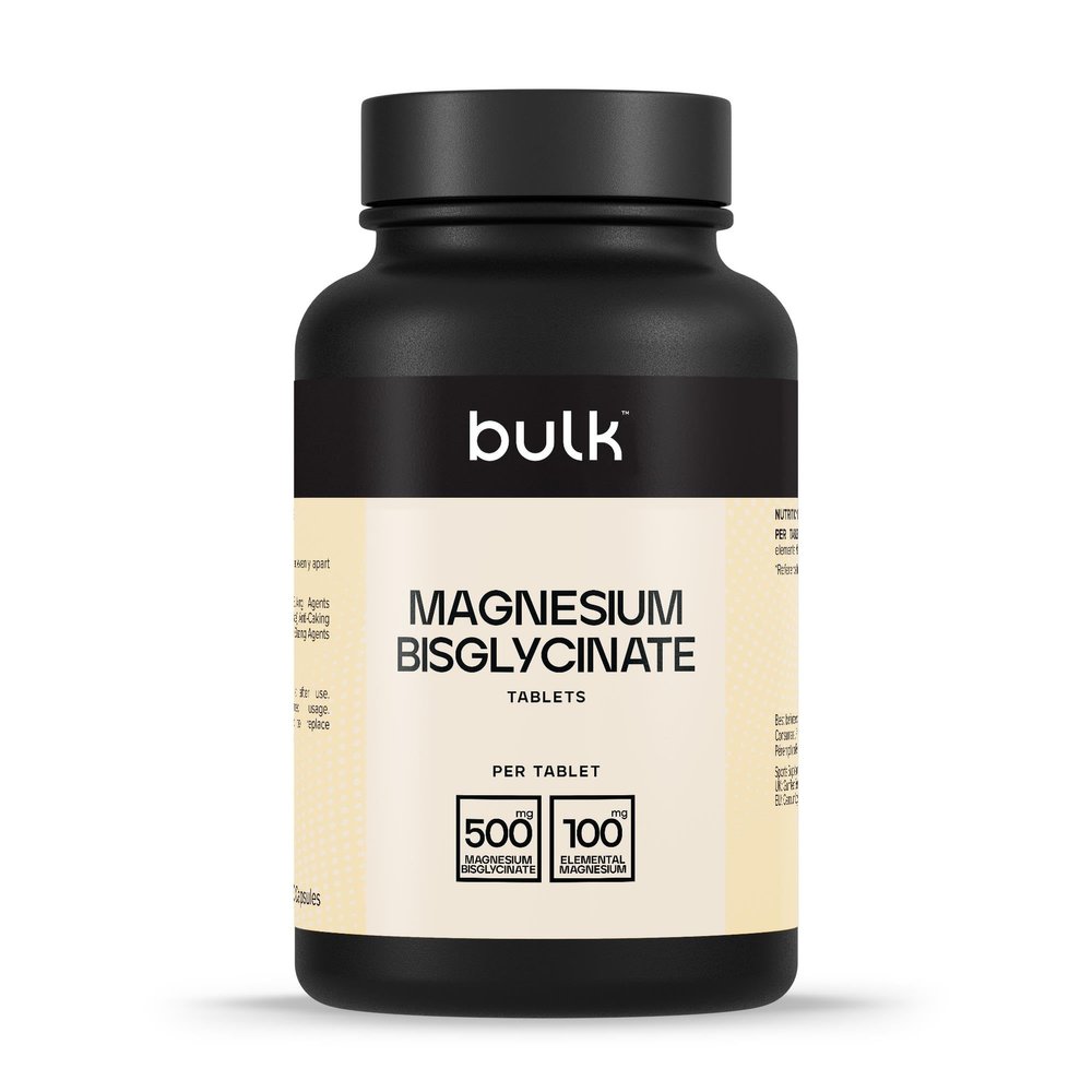 Bulk Magnesium Glycinate Bisglycinate Tablets, 1000mg, 60 Tablets, High Absorption, Supports Muscle Function, Sleep, Bone Health and Energy, Vegan, Non-GMO, Gentle on Stomach, Packaging May Vary