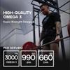 Bulk Super Strength Omega 3 Softgels, 3000 mg per Serving, 990 mg EPA & 660 mg DHA per Serving, Pack of 90, 1 Month Supply, Packaging May Vary view 3