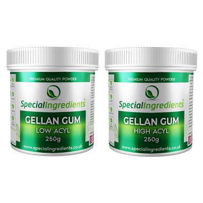 Special Ingredients Gellan Gum Low Acyl (Type F) 250g And Gellan Gum High Acyl (LT100) 250g Premium Grade Refined Powder