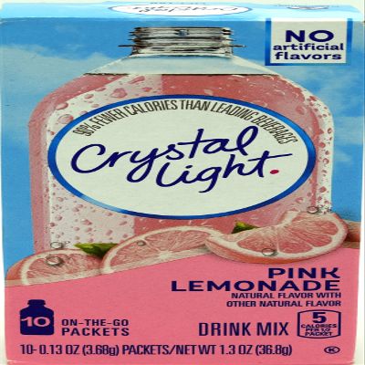 Crystal Light On The Go Pink Lemonade, 10-Packet Box (Pack of 5)