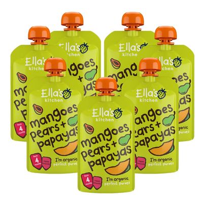 Ella's Kitchen Mangoes/ Pears and Papayas 120 g (Pack of 7) (Organic)