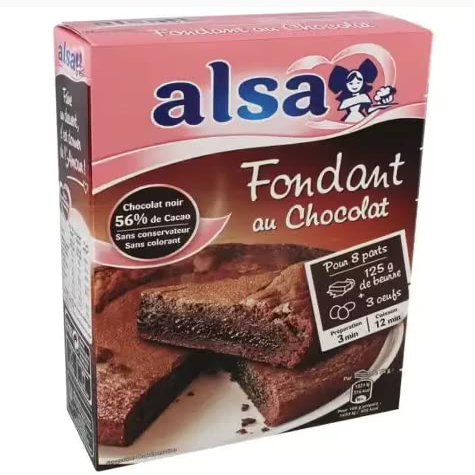 aucune alsa fondant au chocolat 320g (x7)