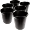 6 x Heavy Duty Black Plastic Builders Bucket 3 Gallon 14 Litre Water Mixing Storage Strong with Handle and Spout Ideal for Construction Trade, Animal Feed, etc Made in U.K. view 1