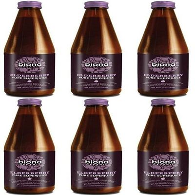 Biona Organic Super Juice - Elderberry 100% Pure 6x330ml