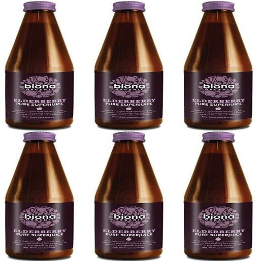 Biona Organic Super Juice - Elderberry 100% Pure 6x330ml