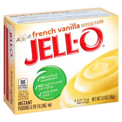 Jell-O Instant Pudding And Pie Filling, French Vanilla, 3.4Ounce Boxes (Pack Of 6)
