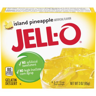 Jell-O Gelatin Dessert, Island Pineapple, 3Ounce Boxes (Pack of 6)