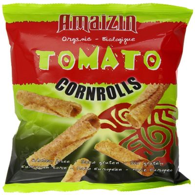 Amaizin Organic Gluten Free Tomato Corn Rolls 100g (Pack of 14)