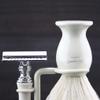 3 Pcs Men's Shaving Set in Ivory. Comes with White Badger Hair Brush,De Safety Razor & Dual Stand. Great as A Gift to Him. view 4