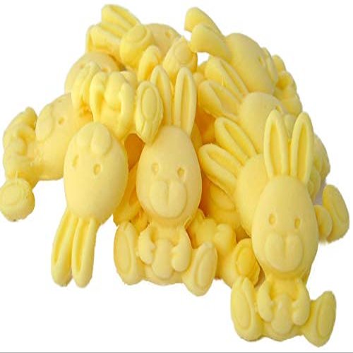 12 Edible Easter Rabbit Cake Cupcake Decorations (Yellow)