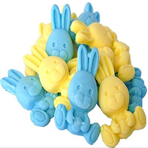 12 Edible Easter Rabbit Cake Cupcake Decorations (6 Blue 6 Yellow)
