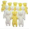 12 Mixed Coloured Little Teddies Edible Cupcake Cake Toppers (6 White 6 Yellow) view 1