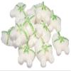 12 White Baby Prams Edible Baby Shower Cupcake Toppers (Green Ribbon) view 1