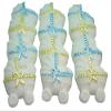 12 White Baby Prams Edible Baby Shower Cupcake Toppers (6 Blue 6 Yellow Ribbons) view 1