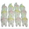 12 White Baby Prams Edible Baby Shower Cupcake Toppers (6 Pink 6 Yellow Ribbons) view 1