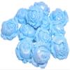 12 Rose Buds Flower Cupcake Cake Topper Decorations (Blue) view 1