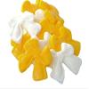 12 Edible Bows Cupcake Decorations Cake Toppers (6 White 6 Yellow) view 1