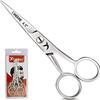 Candure Mustache Scissors Beard Trimming Cutting Kit for Facial Eyebrows Eyelashes Nose Hairs Shears Set (4.5") view 1