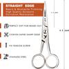 Candure Mustache Scissors Beard Trimming Cutting Kit for Facial Eyebrows Eyelashes Nose Hairs Shears Set (4.5") view 2