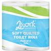2Work Luxury 3-Ply Quilted Toilet Roll 170 Sheets (Pack of 40) TQ4Pk view 2