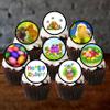 24 Easter Cupcake Toppers, Edible Bunny Cake Decorations view 2