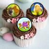 24 Easter Cupcake Toppers, Edible Bunny Cake Decorations view 4