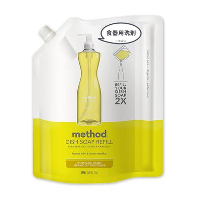 Method Dish Soap Pump Refill, Lemon Mint, 36 Ounce