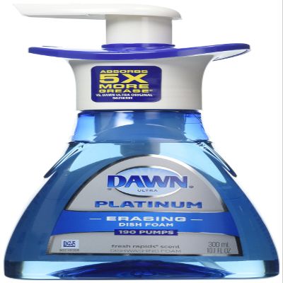 Dawn Platinum Dishwashing Foam, Fresh Rapids Scent, 300ml, 10.1 fl oz (Pack of 2)