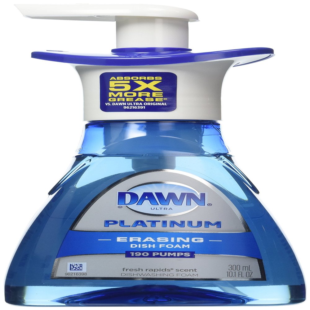 Dawn Platinum Dishwashing Foam, Fresh Rapids Scent, 300ml, 10.1 fl oz (Pack of 2)