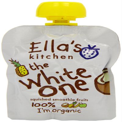 Ella's Kitchen Organic The White One Smoothie Fruit, 4 x 90g