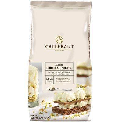 Callebaut White Chocolate Mousse Powder Premix 800g 52.5% Chocolate