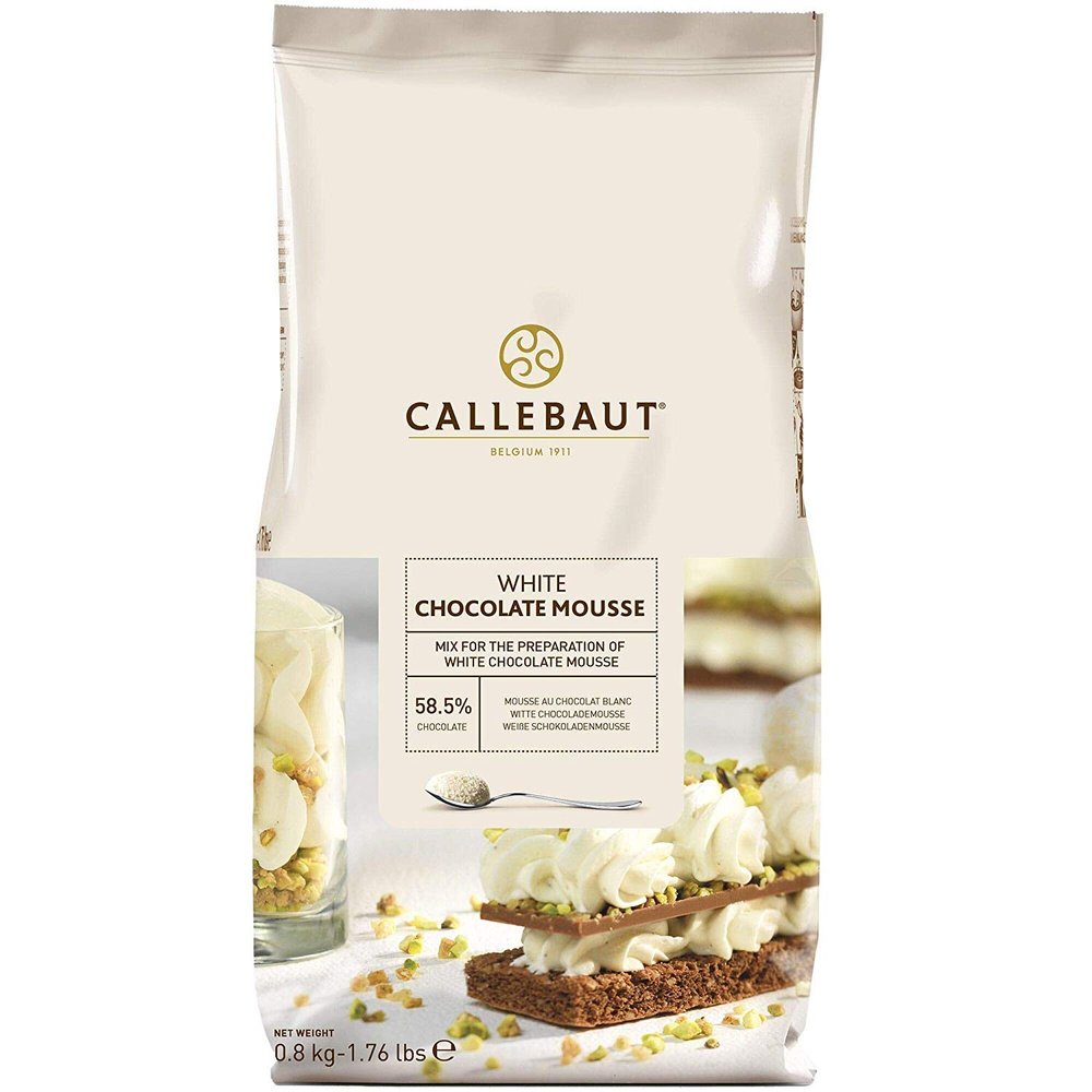 Callebaut White Chocolate Mousse Powder Premix 800g 52.5% Chocolate