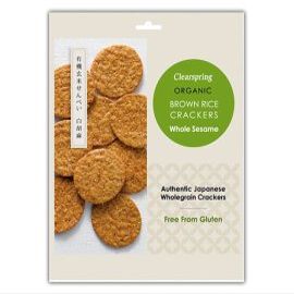 2 Pack x Org Rice Crackers Whole sesami (40g) - Clearspring