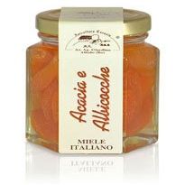 Apicoltura Cazzola Italy - Apricot and Acacia Honey - Jar of 130 g (Pack of 2 Galss Jars)