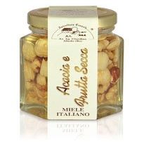 Apicoltura Cazzola Italy - Mixed Dried Fruit and Acacia Honey - Jar of 130 g (Pack of 2 Galss Jars)