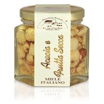 Apicoltura Cazzola Italy - Mixed Dried Fruit and Acacia Honey - Jar of 130 g (Pack of 2 Galss Jars)