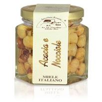 Apicoltura Cazzola Italy - Hazelnut and Acacia Honey - Jar of 130 g (Pack of 2 Galss Jars)