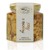 Apicoltura Cazzola Italy - Walnut and Acacia Honey - Jar of 130 g (Pack of 2 Galss Jars)