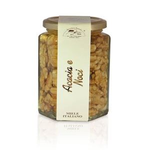 Apicoltura Cazzola Italy - Walnut and Acacia Honey - Jar of 350 g