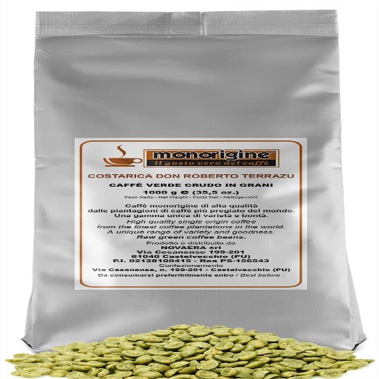 Arabica Green Coffee Beans Costarica Don Roberto Terrazu - 1 Kg