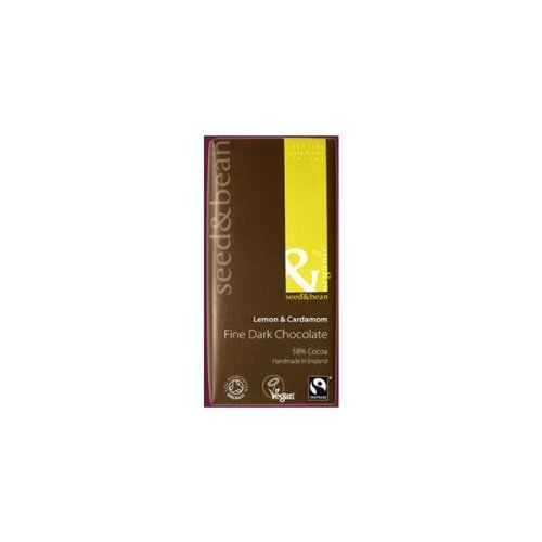 Dark Choc Lemon & Cardamom Bar (85g) *Bulk Pack of 12*
