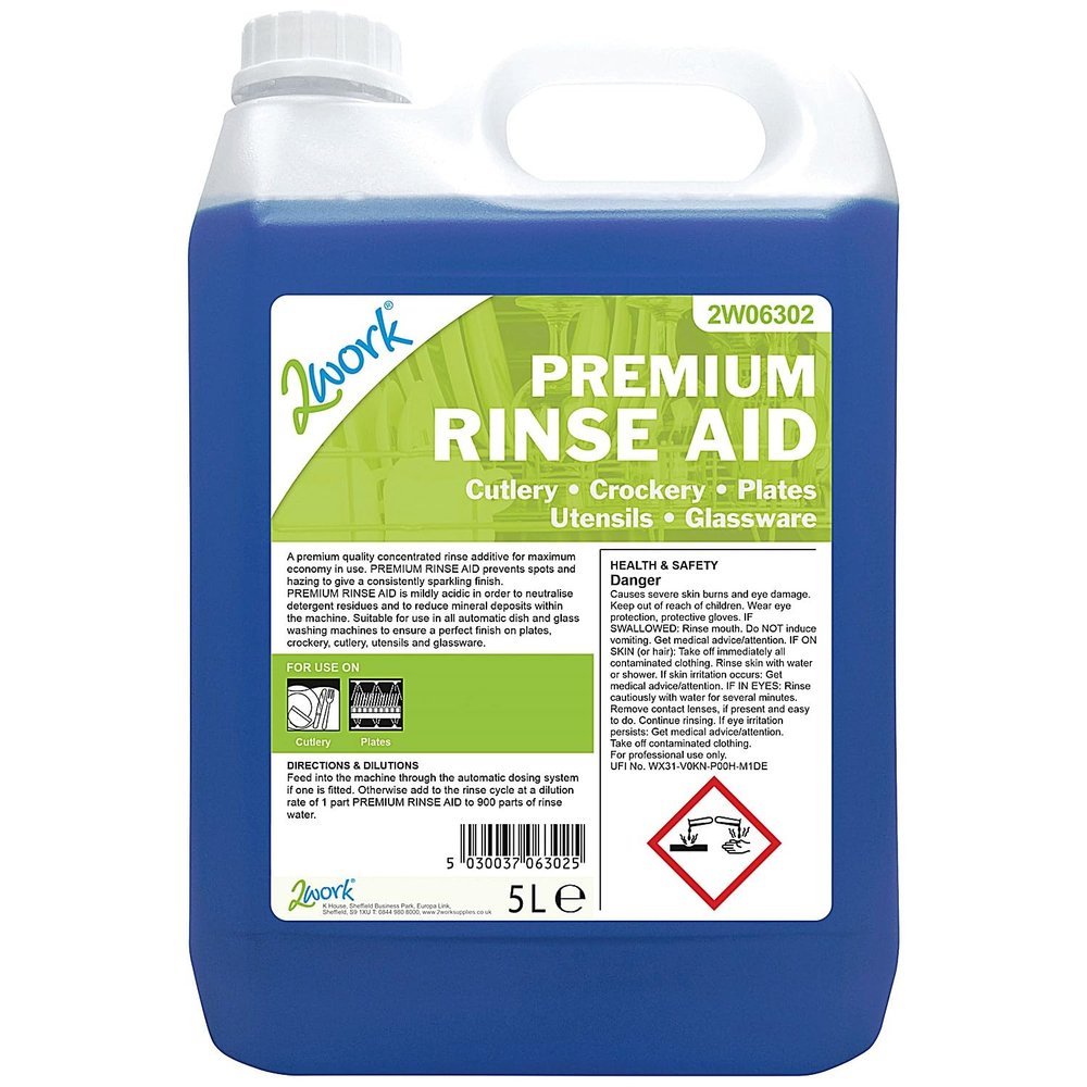 2Work Premium Rinse Aid 5 Litre 2W06302