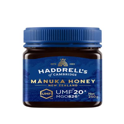Haddrell's of Cambridge Manuka Honey | UMF 20+/MGO 850+ | Natural Premium New Zealand Manuka Honey | 250g
