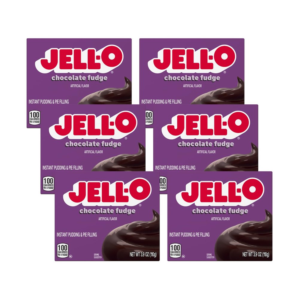 Jell-O Instant Pudding & Pie Filling, Chocolate, 3.9Ounce Boxes (Pack of 6)