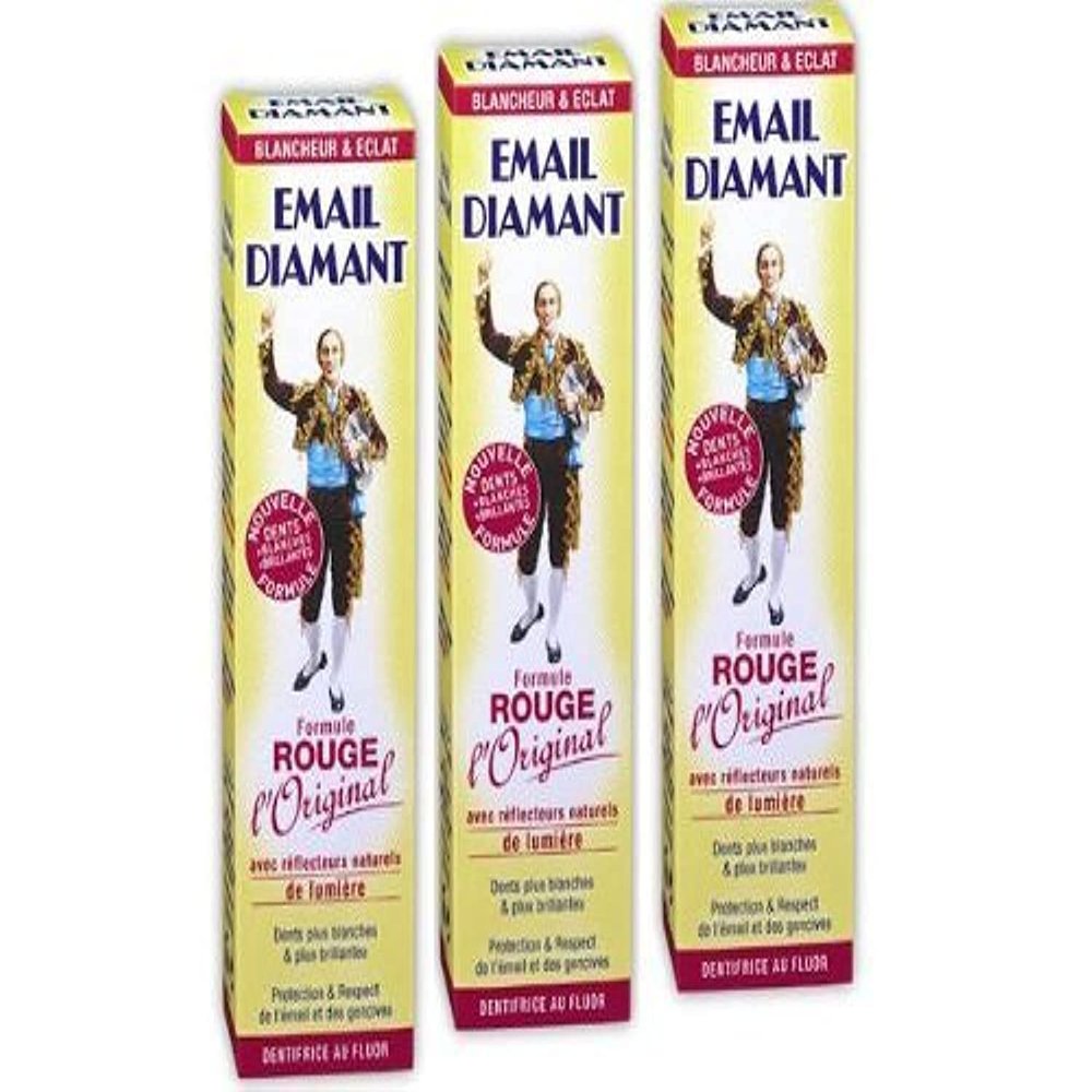 x3 Email Diamant RED Original Cosmetic Toothpaste x3 tubes