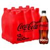 Coca Cola Zero Sugar 12 x 500ml PET, Black view 1